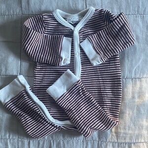 Striped Brown and White Kids Bodysuit